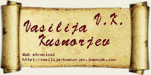 Vasilija Kušnorjev vizit kartica